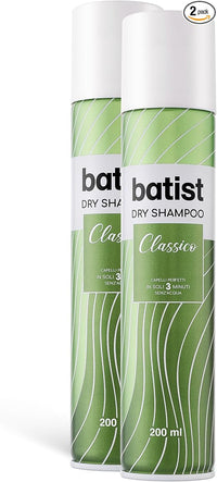 Thumbnail for Batist Shampoo Secco Classico, Shampoo a secco ravvivante per capelli perfetti in soli 3 minuti, senz'acqua, Shampoo secco adatto a tutti i tipi di capelli, 2x200 ml, Made in Italy