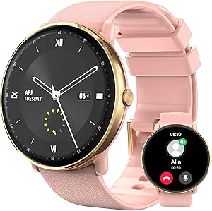 Reloj Inteligente Mujer - 1,43" AMOLED Smartwatch Mujer con Llamada Bluetooth,IP68 Impermeable Reloj Deportivo,111 Deportes,Notificación,Monitor de Ritmo Cardíaca/Sueño,Smart Watch para Android IOS