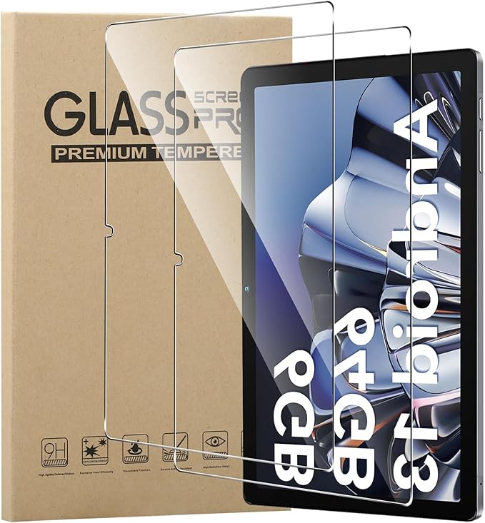 MEMELOKA Protector de Pantalla para Tablet 10 Pulgadas, 2 Piezas[Antiarañazos][Antihuellas][Alta Sensibilidad] 9H Dureza Cristal Templado HiGrace Tablet 10 Pulgadas