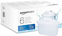 Amazon Basics Cartuchos filtrantes de Agua, 6 Unidad, Paquete de 1, Aptos y compatibles con Todas Las jarras BRITA Incl. PerfectFit & Jarras Amazon Basic