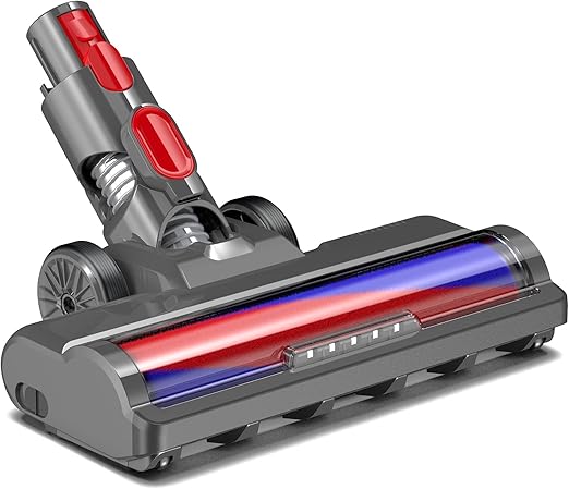 Cepillo con rodillo suave para Dyson V7 V8 V10 V11 V15 boquilla de suelo de repuesto para scooter suave cepillo de repuesto luces delanteras para suelos duros como parqué, suelos de madera, suelos