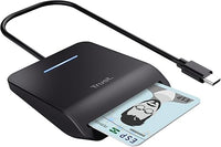 Trust Primo Lector DNI Electrónico USB-C, Lector de Tarjetas DNI para la Identificación Personal, Cumple con FIPS 201, FIPS TAA e ISO 7816 Clase A/B/C, Cable de 100 cm, Mac y Windows, Negro