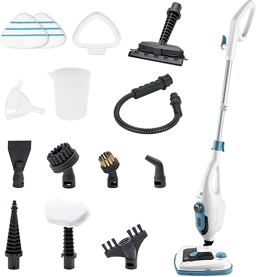 Di4 SteamClean Multi 12 ProMax Limpiador Vapor Multifunción 12 en 1, 1500W, Elimina 99,9% de Virus y Bacterias, Vaporeta Limpieza Hogar ECO sin Detergentes, Limpiador Tapiceria, Limpia Sofas