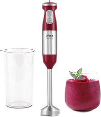 Ufesa BP3500 Mercury Batidora de Mano, 1000W, Función Turbo, 4 Cuchillas, Diseño Ergonómico y Anti Salpicaduras, Color Rojo, Vaso Medidor Incl., Sin BPA