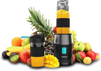 Cecotec Batidora De Vaso Portátil Individual Smoothies Power Titanium 900 ProGo. 900W, Incluye 2 Vasos Portátiles de 570 ml, 4 Cuchillas Con Recubrimiento De Titanio Negro