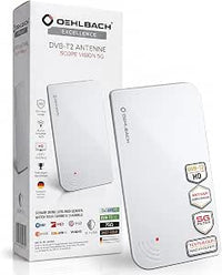 Oehlbach Scope Vision 5G DVB-T2 HD Antenne - Digitale Zimmerantenne - Aktiv DVB-T-Verstärker - Nachfolger unseres Testsiegers - Jetzt mit 5G Filter, weiß