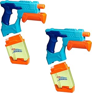 Nerf Super Soaker Dunk-Fill Wasserblaster 2er-Pack, einfaches und schnelles Befüllen des 300 ml-Tanks, Wasserspielzeug für spannende Schlachten im Doppelpack, Outdoorspiel für Kinder ab 6 Jahren