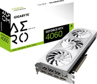 Gigabyte NVIDIA GeForce RTX 4060 AERO OC Targeta gráfica - 8GB GDDR6, 128-bit, PCI-E 4.0, 2550MHz Core Clock, 2x DP 1.4, 2x HDMI 2.1a, NVIDIA DLSS 3 - GV-N4060AERO OC-8GD