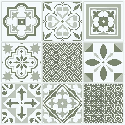 d-c-fix losetas adhesivas suelo Azulejos Orientales Verdes (30,5 x 30,5 cm)