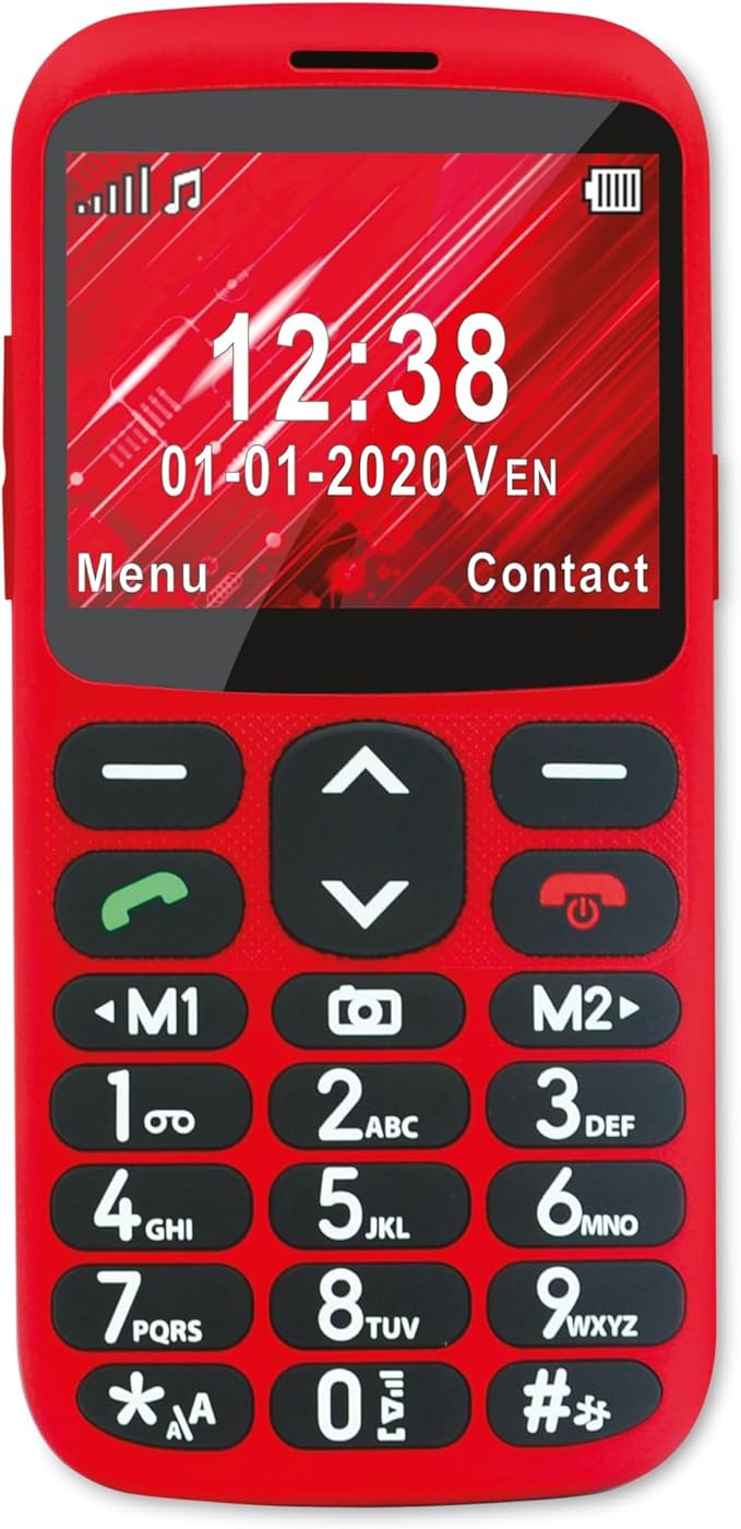 Telefunken gsm S520, desbloqueado, Teléfono Móvil, Rojo