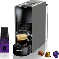 Thumbnail for Krups Nespresso Essenza Mini XN110B - Cafetera monodosis de cápsulas Nespresso, compacta, 2 programas de café,19 bares, apagado automático, color gris, incluye kit bienvenida