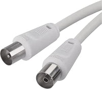 EMOS Cable coaxial de antena de 10 m, cable coaxial para TV digital, receptor, SAT, doble blindaje, recto macho a hembra coaxial recto