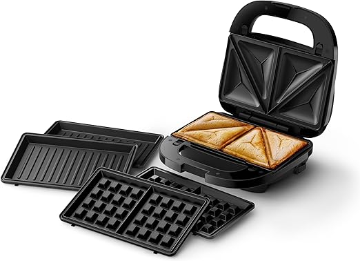 Gaufrier et croque monsieur Philips HD2350 80 750W Argent Métal