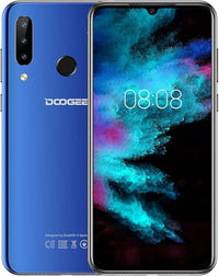 DOOGEE N20 (2019) SIM Móvil Libres, Helio P23 Octa-Core 4GB RAM 64GB ROM, 6.3 Pulgadas FHD + Waterdrop Pantalla Android 9.0 4G Smartphone, 16MP + 8MP + 8MP + 16MP, 4350mAh, 10W Carga Rápida Azul