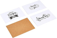 Thumbnail for Amazon Basics Tarjetas de agradecimiento, 48 Unidad, Negro/Blanco
