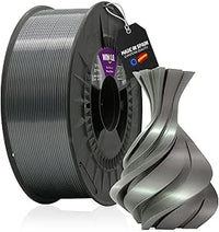 WINKLE Filamento PLA Silk (Seda) Plata Mercurio | Filamento Impresora 3D | Filamento PLA 1,75mm 1kg | PLA Plata | Acabado Suave y Sedoso | Precisión Dimensional | Bobina 1kg