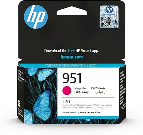 HP 951 CN051AE, Magenta, Cartucho de Tinta Original, de 700 páginas, para impresoras HP Officejet Pro serie 8600, 8100, 251dw y 276sw