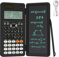 Wiederaufladbarer Wissenschaftlicher Taschenrechner mit Notizblock 991ES Schwarz Wissenschaftsrechner mit Schreibtablett Faltbare wissenschaftliche Taschenrechner für High School College Studenten