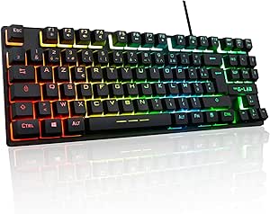 Clavier Gaming TKL Membrane-RGB -Logiciel de personnalisation- Macro et Touches Anti -ghosting - Compatible Multiplateformes