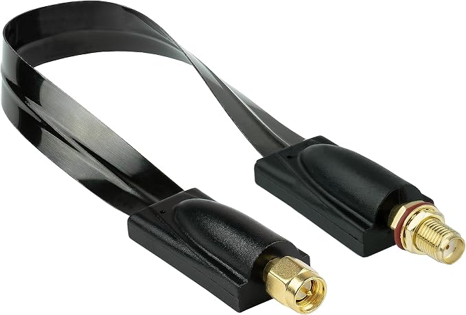 Kabelmeister SMA - Cable plano coaxial para antena 5G, LTE / 4G (cable), color negro, aprox. 20 cm