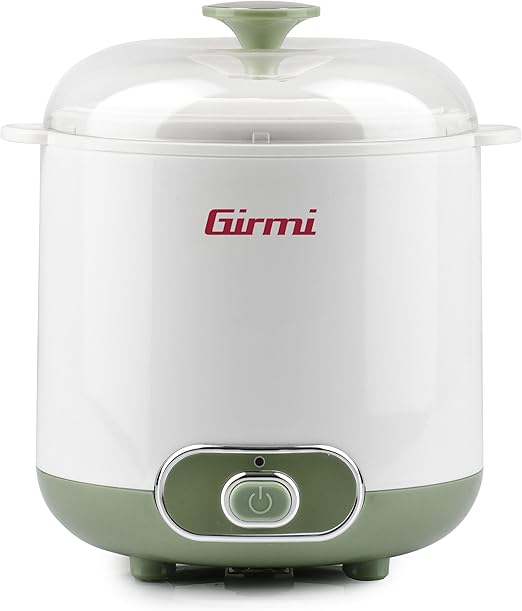 Girmi YG0200 - Yogurtera, 20 W, Accesorios para Yogurt griego, Plástico, Blanco