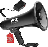 Pyle megafono, Altavoz, Portatil, Sirena,Control de volumen, Ergonomico, Microfono, Interiores, Exteriores