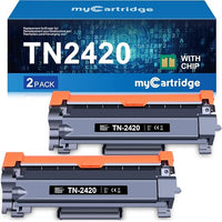 myCartridge TN2420 Cartouche de Toner Compatible pour TN-2420 TN-2410 pour Brother DCP-L2530DW HL-L2350DW MFC-L2710DW HL-L2375DW DCP-L2550DN HL-L2310D MFC-L2730DW MFC-L2750DW (2 Noir)