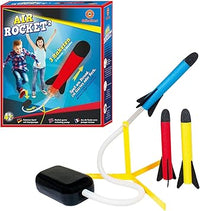 Paul Günther 1556 - Juego de cohetes Air Rocket² con bomba de arranque y 3 cohetes de espuma, para niños a partir de 4 años, muy divertido en la playa, en el jardín o en el parque
