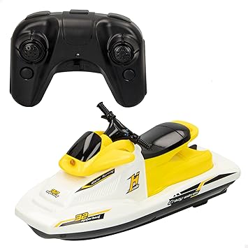 ColorBaby 49987 Motor Boat Moto de Agua teledirigida, Escala 1:47, Contiene 2 Piezas, batería incluida, Barcos teledirigidos, Moto de Agua RC, radiocontrol, Juguetes para niños