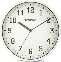 Velamp Runde Quarz-Wanduhr (25 cm Durchmesser), geräuschlos, modern y leise. Gut lesbare Ziffern. Geeignet para Büro, Wohnzimmer, Küche, Schule, Fitnessstudio usw.