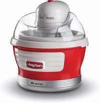 Ariete Heladera Party Time 643 - Máquina de helado, para preparar helados, sorbetes y helados de yogurt, tiempo de preparación 30 minutos, capacidad 1,5 L, roja