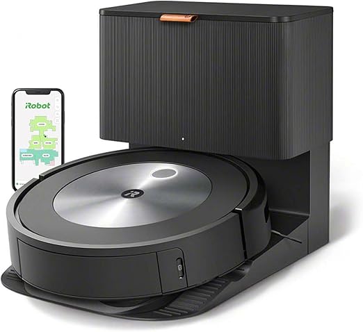 iRobot Robot Aspirador con conexión Wi-Fi Roomba® j7+ con Vaciado automático de la Suciedad - Dos cepillos de Goma multisuperficie - Ideal para Mascotas - Aprende, mapea y se Adapta a tu hogar