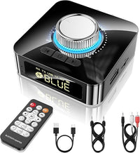 GlasFlength Receptor Bluetooth, 5.4 Receptor Bluetooth HiFi Baja Latencia Conexión Dual Adaptador bluetoot h para TV con 3.5mm AUX RCA USB TF Jack para Amplificador Tablet Altavoz y Casa (Negro)