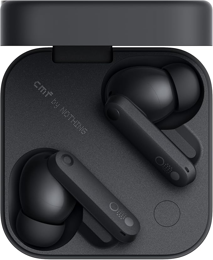 CMF by Nothing Buds Pro 2 Auriculares inalámbricos con Sonido HiFi, 50 dB Cancelación Activa de Ruido híbrida, 6 micrófonos HD y Efecto Audio Espacial, 2025 - Gris Oscuro