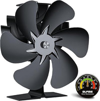 Ventilador de estufa de leña alimentado por calor | Ventilador activado por calor no eléctrico para quemador de leña | Accesorios de estufa