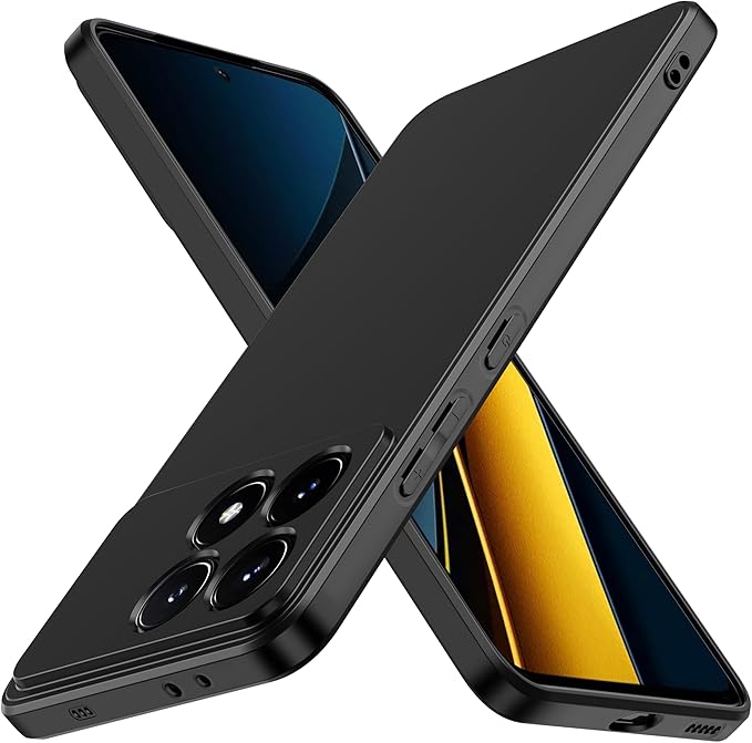 ivoler Negro Mate Funda para Xiaomi Poco X6 Pro 5G con ProtecciÃ³n de CÃ¡mara, Carcasa Protectora Antigolpes, Ultrafina Suave TPU Silicona Caso Delgada Anti-Choques Case