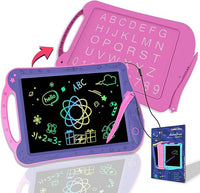 HOMESTEC AstroDraw Juguetes niñas 2 3 4 5 6 años, tableta de escritura LCD, pizarra mágica infantil, tablero de dibujo electrónico, juegos educativos regalo bonitos para niña 2+ años (Púrpura/Rosa)