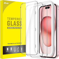 JETech Protector Pantalla para iPhone 15, 3 Unidades