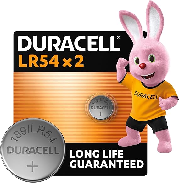 DURACELL LR54 Knopfzellen (2 Stück) LR 54 Batterien 1,5 V (189 / LR1130 / V10GA)