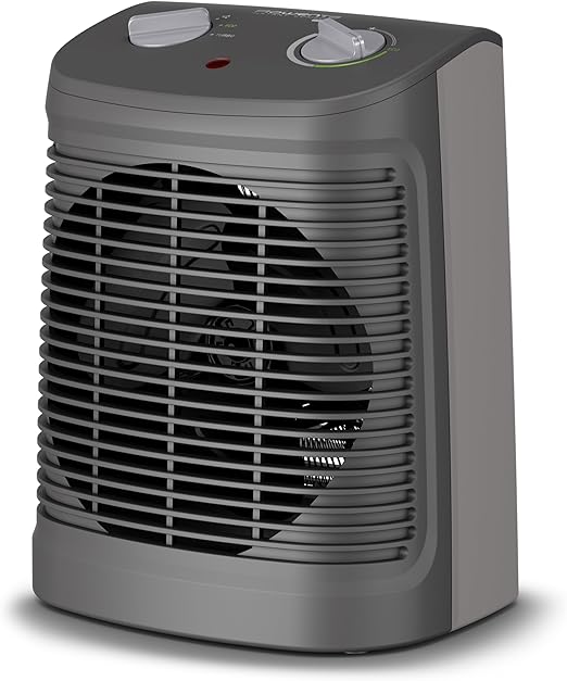 Rowenta Comfort Compact - Calefactor bajo consumo 2000 W, 2 velocidades, termostato mecánico función anti-heladas, Silence 44 dBA, modo Eco, ventilador aire frío, fácil transporte, SO2320