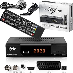 hd-line LEYF2111C - Receptor de Cable para televisión Digital por Cable (HDTV, DVB-C / C2, DVB-T/T2, HDMI, SCART, USB 2.0) y Cable HDMI (Receptor), LEYF2111C