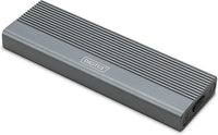 DIGITUS alloggiamento esterno M.2 - USB 3.1 Gen2 Type-C - 6 Gbit/s - Supporta SSD SATA fino a 8 TB - per SSD 2230/2242/2260/2280 - Senza attrezzi - Alloggiamento in alluminio - Grigio