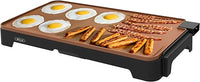 bella XL plancha eléctrica de titanio cerámico. Prepara 15 huevos a la vez, revestimiento antiadherente Healthy-Eco, fácil de limpiar, superficie de cocción retráctil grande de 12