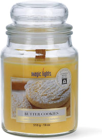 Magic Lights - Vela en tarro de 510 g de vainilla con cera vegetal mín. 75% - mecha de madera natural que crepita, fabricada en Italia