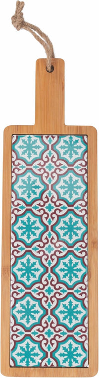 Thumbnail for Valladolid - Tabla de cortar rectangular, cerámica y bambú, 40 x 12,5 cm