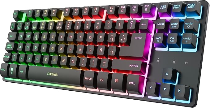 GXTrust Dothix Teclado Inalámbrico TKL 80% QWERTY Español, Negro