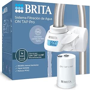 BRITA ON TAP Pro sistema filtro agua grifo de cocina, 1x filtro V-MF (600L)