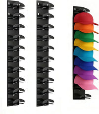 Vninkul 2 Piezas Organizador de Sombreros para Gorras,Organizador de Gorras Pared para 20 Sombreros,Colgador de Pared para Gorra para Guardar y Mostrar Tu Colección de Gorra (Negro)