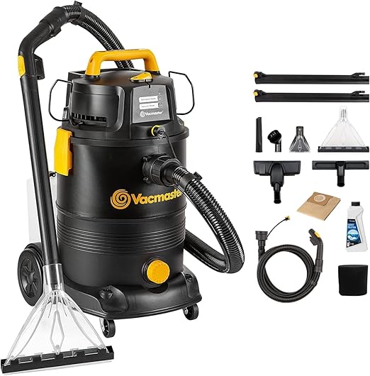 Vacmaster VK1330PWR 1300W 30L 3-in-1 Aspiradoras en seco y húmedo, aspiradora con Limpiador de tapiceria para Coche, alfombras, colchones
