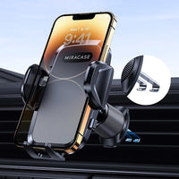 Miracase Soporte Movil Coche [Doble Gancho Metálico] Estable y Robusto, Ajustable a 360 Grados, Suporte Telemovel Carro Universales para Smartphones